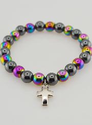 Bracelet en Pierres Naturelles - Titane de Quartz & Hématite