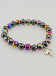 Bracelet en Pierres Naturelles - Titane de Quartz & Hématite