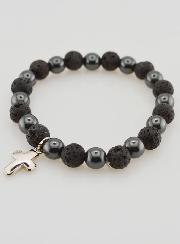 Bracelet en Pierres Naturelles - Hématite & Pierre de Lave