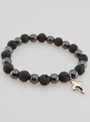 Bracelet en Pierres Naturelles - Hématite & Pierre de Lave