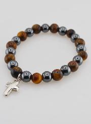 Bracelet en Pierres Naturelles - Hématite & Oeil de Tigre