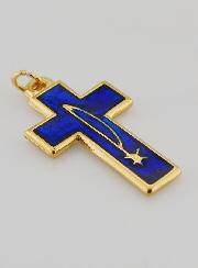 Pendentif de Confirmation Esprit Saint & Pax - Bleu
