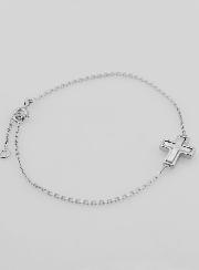 Bracelet Religieux en Argent & Croix en Nacre