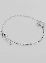 Bracelet Religieux en Argent & Croix en Nacre