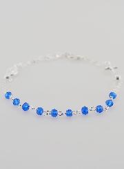 Bracelet Dizainier Médaille Miraculeuse & Croix - Bleu