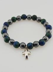 Bracelet en Pierres Naturelles - Hématite & Azurite