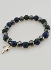 Bracelet en Pierres Naturelles - Hématite & Azurite