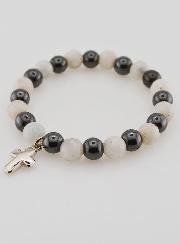 Bracelet Avec Croix - Hématite & Pierre de Lune