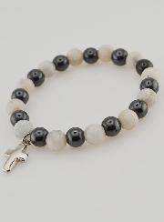 Bracelet en Pierres Naturelles - Hématite & Pierre de Lune