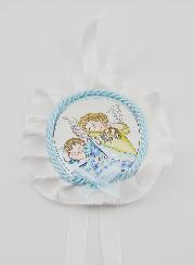 Cadeau de Baptême - Médaille de Berceau Ange Lanterne