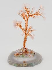 Arbre de Vie sur Agate - Quartz Rose