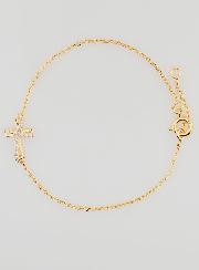 Bracelet Religieux en Plaqué Or & Croix Strass