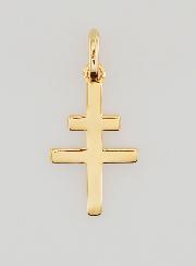Pendentif Croix de Lorraine en Plaqué Or - 18mm