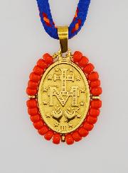 Collier Cordon Miraculeuse & Perles Rouges