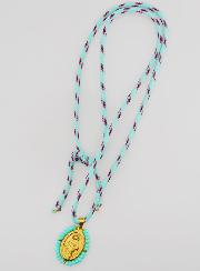 Médaille Miraculeuse Perles Vertes & Cordon