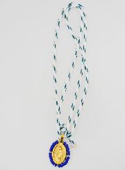 Collier Cordon Miraculeuse & Perles Bleues