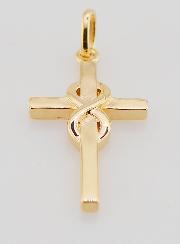 Pendentif Croix Plaqué Or 25mm - Infini