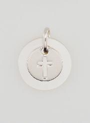 Médaille Jeton Argent & Nacre - Croix