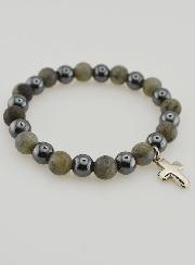 Bracelet Avec Croix - Hématite & Labradorite