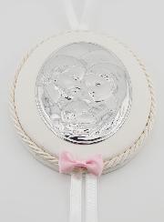 Cadeau de Baptême Fille  - Médaille de Berceau Sainte Famille