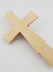 Crucifix à Suspendre en Bois Clair - 20cm