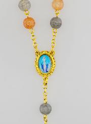 Chapelet Perles de Verre Multicolore - Miraculeuse