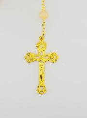 Chapelet Vierge Miraculeuse Grains en Verre - Orange