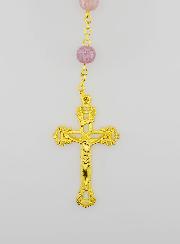 Chapelet Vierge Miraculeuse Grains en Verre - Violet