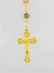 Chapelet Vierge Miraculeuse Grains en Verre - Marron