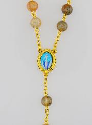 Chapelet Perles de Verre Marron - Miraculeuse