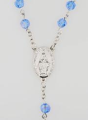 Chapelet Perles Facettées Bleues - Miraculeuse