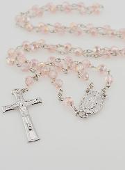 Chapelet Perles Facettées Roses - Miraculeuse