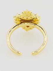 Bague Ex Voto Ajustable Laiton Doré & Strass