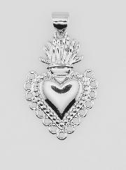 Pendentif Ex-Voto en Laiton Argenté - 25mm