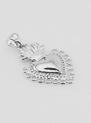 Pendentif Ex-Voto en Laiton Argenté - 25mm