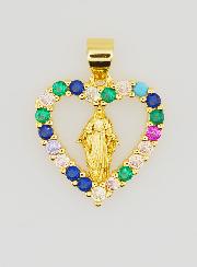 Médaille Coeur Ajouré Vierge Miraculeuse