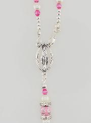 Chapelet Ouvrant Vierge Marie - Perles Roses