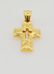 Pendentif Croix Ajourée en Inox -  25mm