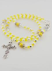 Chapelet Ouvrant Vierge Marie - Perles Jaunes