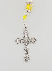 Chapelet Ouvrant Vierge Marie - Perles Jaunes