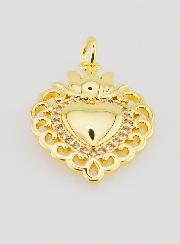 Pendentif Ex-Voto en Laiton Doré - 22mm