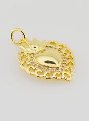 Pendentif Ex-Voto en Laiton Doré - 22mm