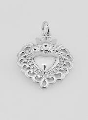 Pendentif Ex-Voto en Laiton Argenté - 22mm