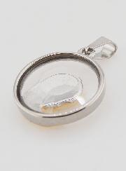 Médaille Vierge Marie en Prière 20mm - Verre & Inox