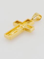 Croix du Pèlerin en Inox Doré - 35mm