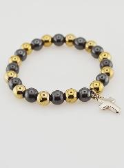 Bracelet Religieux avec Croix - Hématite & Pyrite