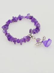 Bracelet Enfant Ange Gardien - Violet