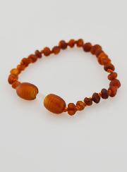 Bracelet Bébé en Ambre Baltique Cognac