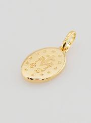 Médaille Miraculeuse Plaqué Or & Émail Blanc