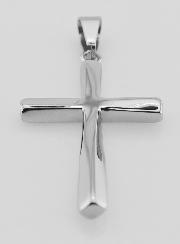 Pendentif Croix Torsadée en Inox - 45mm